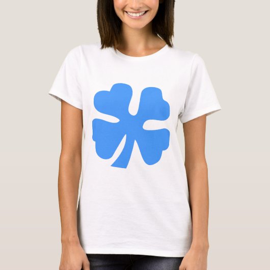 Vier lederen klaver - Baby Blue T-shirt (Voorkant)