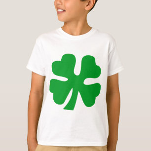 Vier lederen klaver - groen gras t-shirt