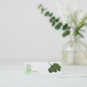 Vier lederen klaver (Shamrock)-profielkaart Mini Visitekaartje (Staand voorkant)