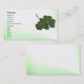 Vier lederen klaver (Shamrock)-profielkaart Visitekaartje (Voorkant / Achterkant)