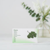 Vier lederen klaver (Shamrock)-profielkaart Visitekaartje (Staand voorkant)