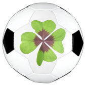 Vier lederen klaver Voetbal wit (Gedraaid)