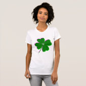 Vier lederen klavertjes gloeien t-shirt (Voorkant volledig)