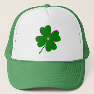 Vier lederen klavertjes gloeien trucker pet