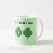 Vier lederen klevers St. Patrick's Day Koffiemok (Voorkant rechts)