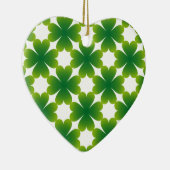 Vier lef Clover Irish Shamrock Custom Gift Item Keramisch Ornament (Rechts)