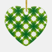 Vier lef Clover Irish Shamrock Custom Gift Item Keramisch Ornament (Voorkant)