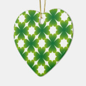 Vier lef Clover Irish Shamrock Custom Gift Item Keramisch Ornament (Links)