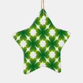 Vier lef Clover Irish Shamrock Custom Gift Item Keramisch Ornament (Rechts)