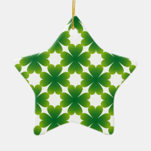Vier lef Clover Irish Shamrock Custom Gift Item Keramisch Ornament