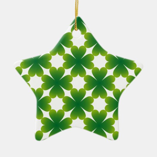 Vier lef Clover Irish Shamrock Custom Gift Item Keramisch Ornament (Voorkant)