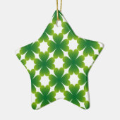Vier lef Clover Irish Shamrock Custom Gift Item Keramisch Ornament (Links)