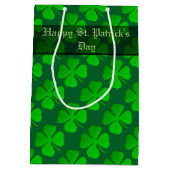 Vier lef Clover Pattern Gift Bag Medium Cadeauzakje (Achterkant)
