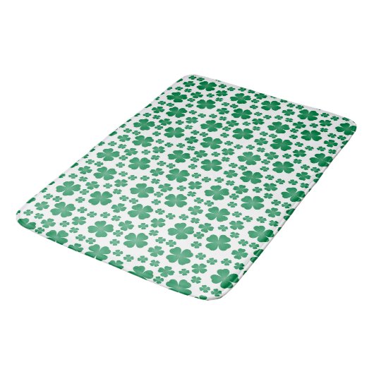 Vier lef Clover Pattern Groen Badmat (Gekanteld)