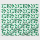 Vier lef Clover Pattern Groen Cadeaupapier (Vlak)