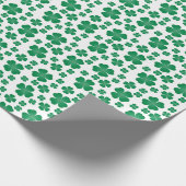 Vier lef Clover Pattern Groen Cadeaupapier (Hoek)