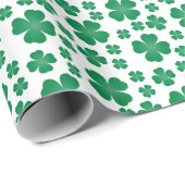 Vier lef Clover Pattern Groen Cadeaupapier (Rol Hoek)