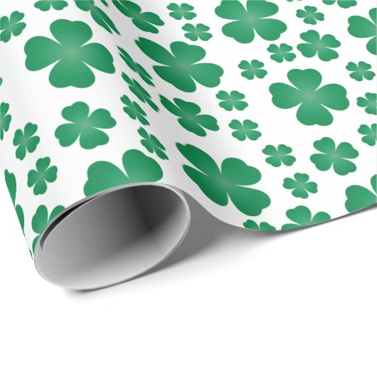 Vier lef Clover Pattern Groen Cadeaupapier (Rol Hoek)
