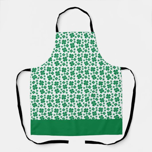 Vier lef Clover Pattern Groen Schort (Voorkant)