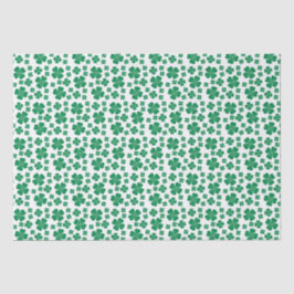Vier lef Clover Pattern Groen Tissuepapier