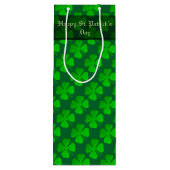 Vier lef Clover Pattern Wine Gift Bag Wijn Cadeautas (Achterkant)