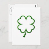 Vier lef-klaver briefkaart (Voorkant / Achterkant)