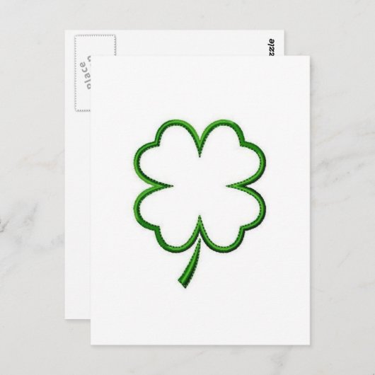 Vier lef-klaver briefkaart (Voorkant / Achterkant)