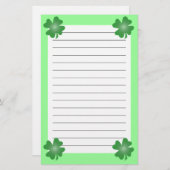 Vier lef-klaver briefpapier (Voorkant / Achterkant)