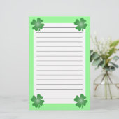 Vier lef-klaver briefpapier (Staand voorkant)