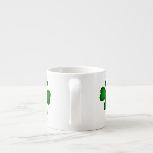 Vier lef-klaver espresso kop (Achterkant)