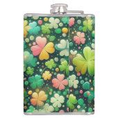 Vier lef-klaver heupfles (Achterkant)