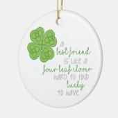 Vier lef-klaver keramisch ornament (Links)