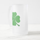 Vier lef-klaver matglas bierpul (Voorkant links)