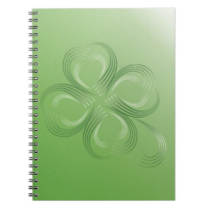 Vier lef-klaver notitieboek