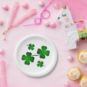Vier lef-klaver papieren bordje (Feest)