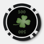 Vier lef-klaver pokerchips (Achterkant)