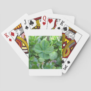 Vier lef-klaver pokerkaarten
