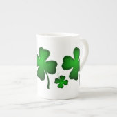 Vier lef-klaver porselein kop (Voorkant rechts)