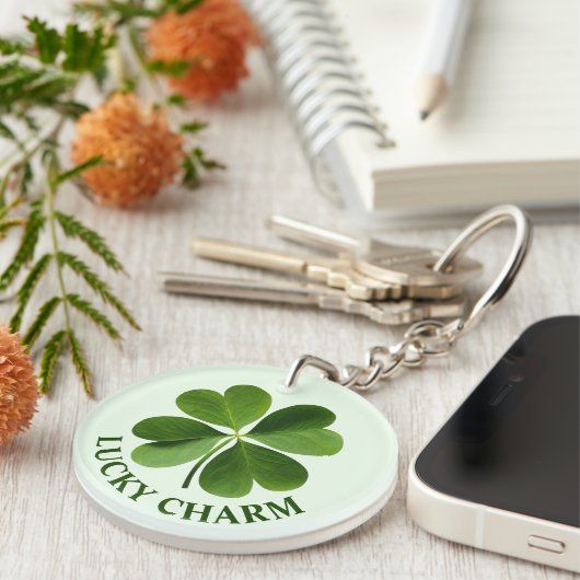 Vier lef-klaver sleutelhanger (Voorkant Rechts)