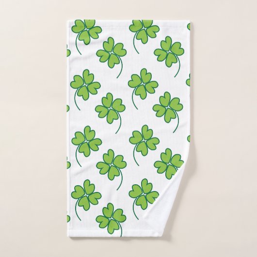 Vier lef-klaverpatronen bad handdoek (Handdoek)