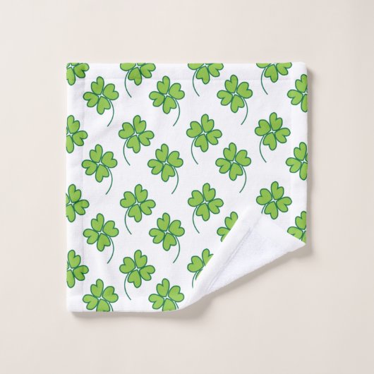 Vier lef-klaverpatronen bad handdoek (Wasdoekje)