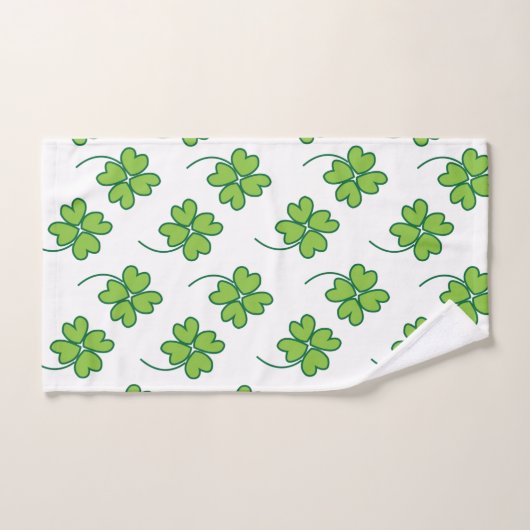 Vier lef-klaverpatronen bad handdoek (Handdoek)