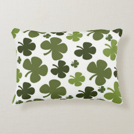 Vier lef-klaverpatronen decoratief kussen