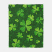 Vier lef-klaverpatronen fleece deken (Voorkant)