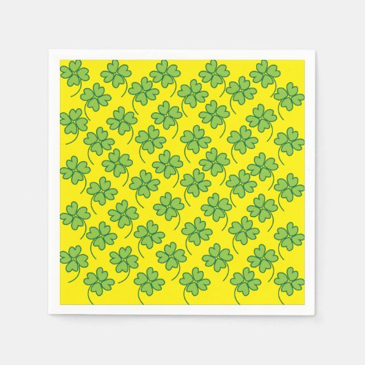 Vier lef-minnaar Shamrocks Irish Party Gifts Servet (Voorkant)