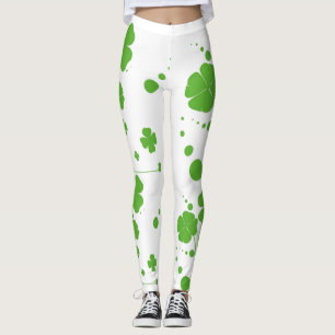 Vier leggings van bladklaver