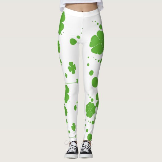Vier leggings van bladklaver (Voorkant)