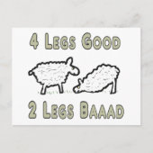 Vier Legs Good Funny Sheep Pun Briefkaart (Voorkant)