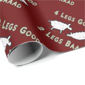 Vier Legs Good Funny Sheep Pun Cadeaupapier (Rol Hoek)