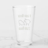 Vier Legs Good Funny Sheep Pun Glas (Achterkant)